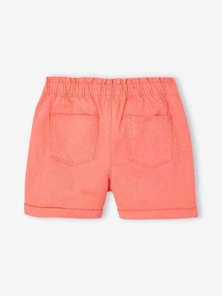 Girls' easy pull-on tregging shorts - BASICS rose+sage green+violet - vertbaudet enfant 
