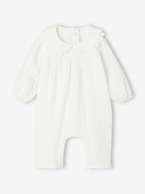-Combinaison bébé en gaze de coton
