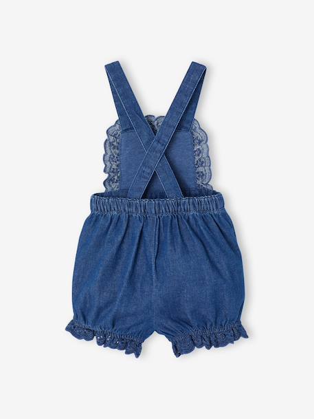 Girl's denim romper stone - vertbaudet enfant 