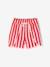 Girl's seersucker short striped red - vertbaudet enfant 