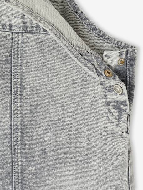 Wide-Leg Denim Dungarees for Girls black denim+denim grey+stone - vertbaudet enfant 