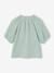 Girl's cotton gauze blouse ecru+sage green+vanilla - vertbaudet enfant 