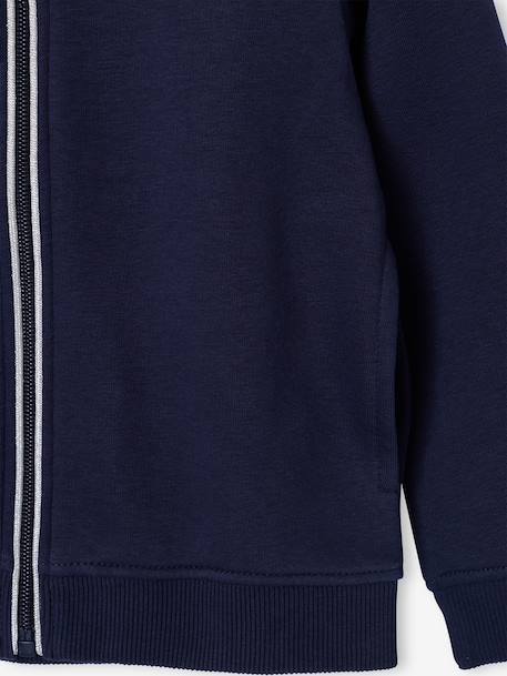 Girl's zipped hooded sweatshirt navy blue - vertbaudet enfant 