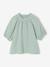 Girl's cotton gauze blouse ecru+sage green+vanilla - vertbaudet enfant 