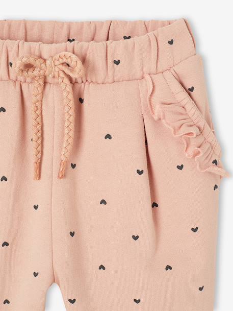 Pantalon bébé fille molleton écru+rose+vieux rose - vertbaudet enfant 
