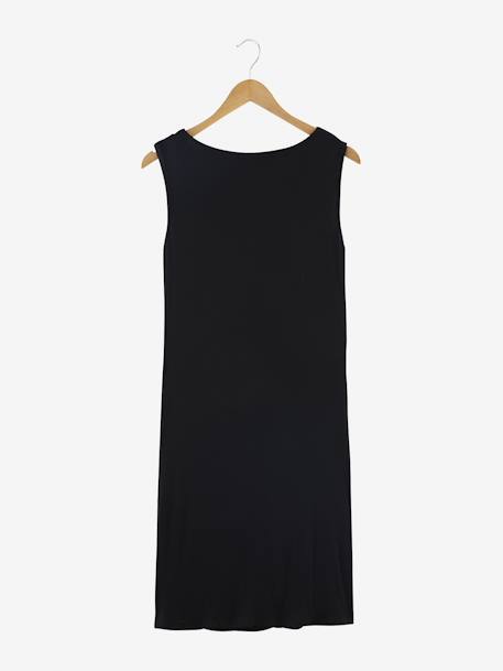 Ribbed Knit Maternity Dress BLACK DARK SOLID+GREY LIGHT MIXED COLOR - vertbaudet enfant 