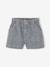 Girls' patterned denim shorts grey+light blue - vertbaudet enfant 