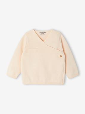 Brassière naissance fille en tricot - vertbaudet enfant Bébé-Pull, gilet, sweat-Gilet-Brassière naissance fille en tricot