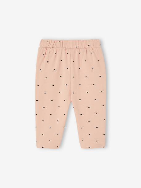 Pantalon bébé fille molleton écru+rose+vieux rose - vertbaudet enfant 
