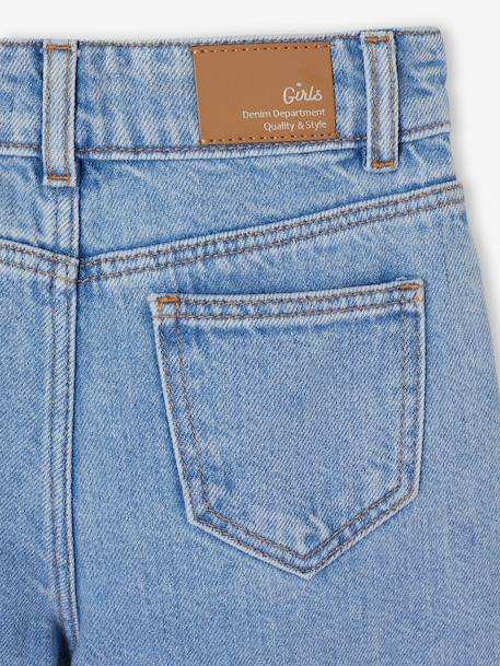 Girl's wide-leg star jeans light blue - vertbaudet enfant 