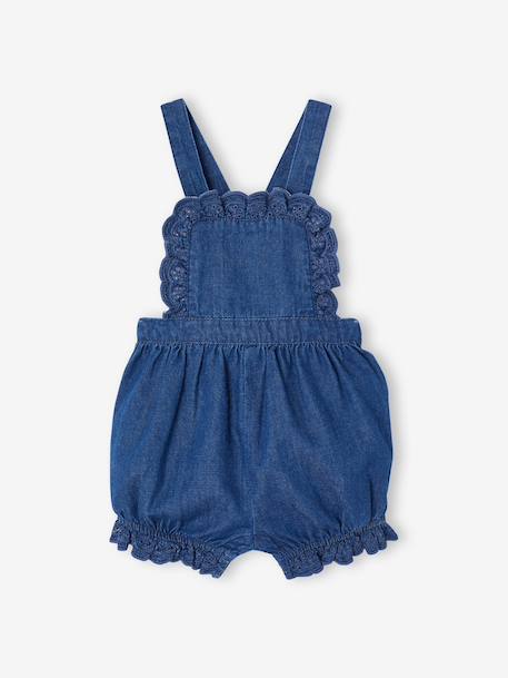 Girl's denim romper stone - vertbaudet enfant 