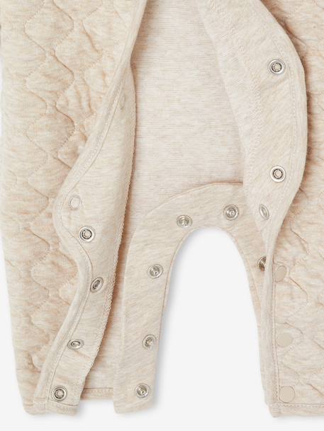 Baby playsuit in jersey marl beige - vertbaudet enfant 