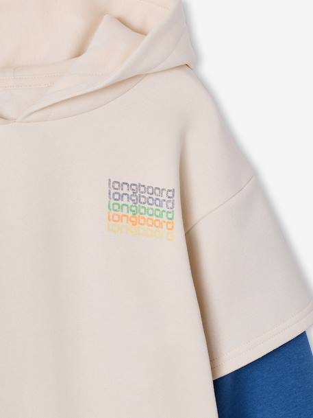 Double-Sleeve Sweatshirt for Boys ecru - vertbaudet enfant 