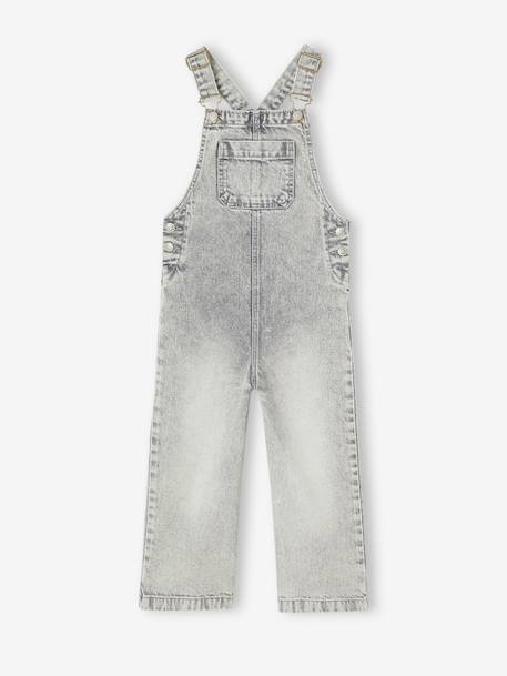 Wide-Leg Denim Dungarees for Girls black denim+denim grey+stone - vertbaudet enfant 