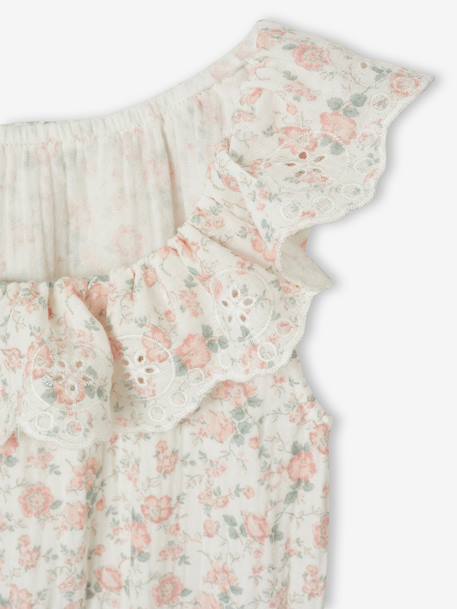 Floral Jumpsuit for Girls pale pink - vertbaudet enfant 