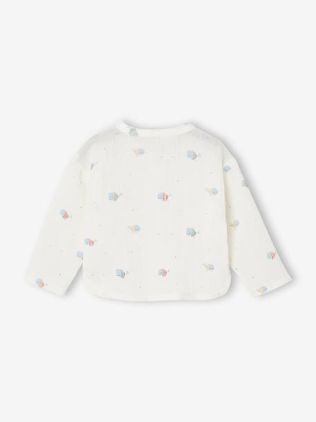 Cotton Gauze Shirt for Baby Boys ecru - vertbaudet enfant 