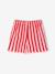 Girl's seersucker short striped red - vertbaudet enfant 