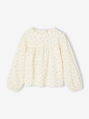 Girls-Printed Cotton Gauze T-Shirt for Girls
