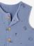 Cotton Gauze Jumpsuit for Newborns blue+ecru+sage green - vertbaudet enfant 