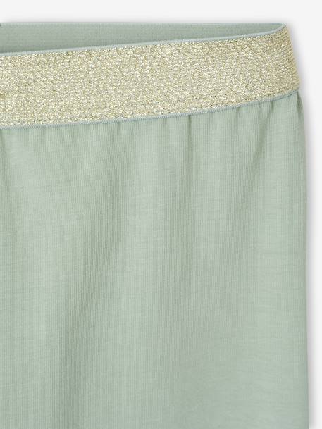 Legging fille ceinture irisée Basics gris chiné+MARINE GRISE+NOIR+vert sauge+vieux rose - vertbaudet enfant 