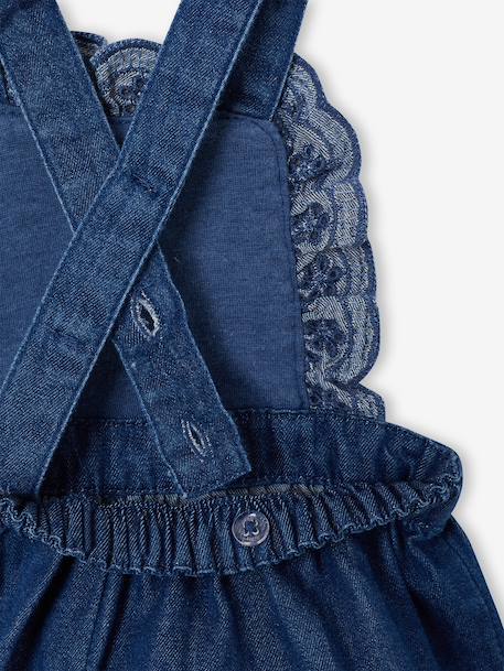 Girl's denim romper stone - vertbaudet enfant 