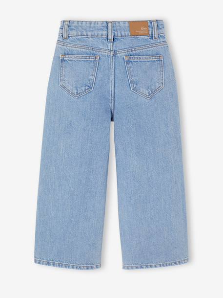 Girl's wide-leg star jeans light blue - vertbaudet enfant 