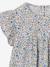 Blouse with Flower Motifs & Short Ruffled Sleeves for Girls chequered red+printed white - vertbaudet enfant 