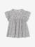 Blouse with Flower Motifs & Short Ruffled Sleeves for Girls chequered red+printed white - vertbaudet enfant 