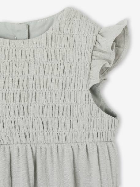 Cotton Gauze Romper for Girls sage green - vertbaudet enfant 