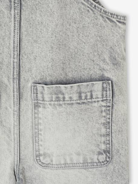 Wide-Leg Denim Dungarees for Girls black denim+denim grey+stone - vertbaudet enfant 