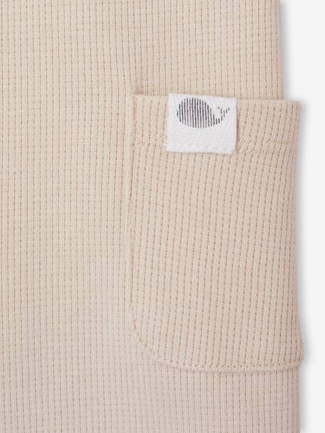 Customisable honeycomb knit sleepsuit clay beige - vertbaudet enfant 