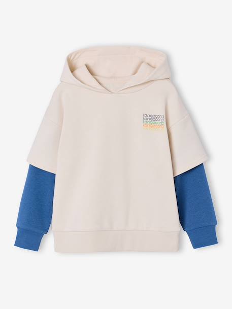 Double-Sleeve Sweatshirt for Boys ecru - vertbaudet enfant 