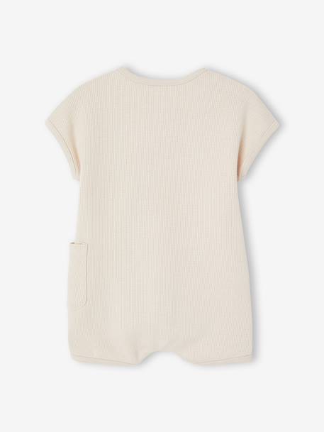 Customisable honeycomb knit sleepsuit clay beige - vertbaudet enfant 