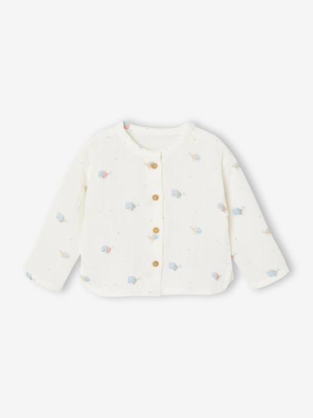 Chemise bébé garçon gaze de coton écru - vertbaudet enfant 