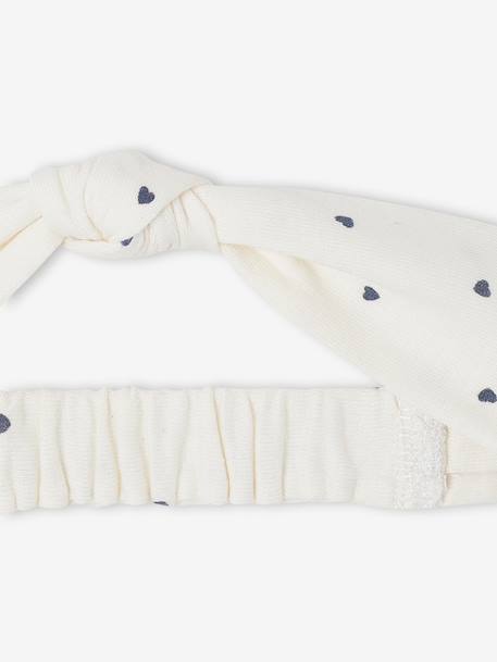 Dress & Matching Headband, for Babies beige+Light Green/Print+rosy - vertbaudet enfant 