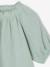Girl's cotton gauze blouse ecru+sage green+vanilla - vertbaudet enfant 