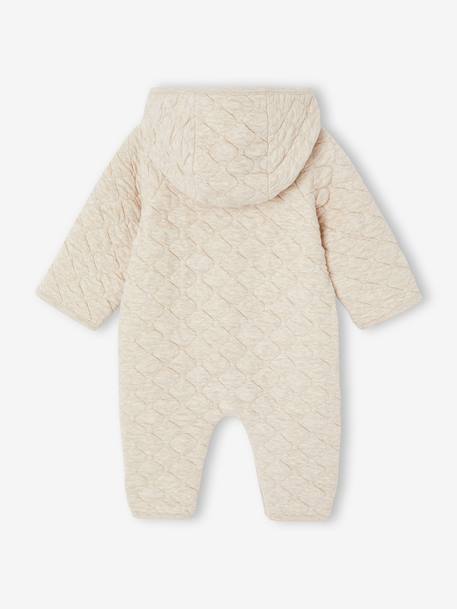 Baby playsuit in jersey marl beige - vertbaudet enfant 