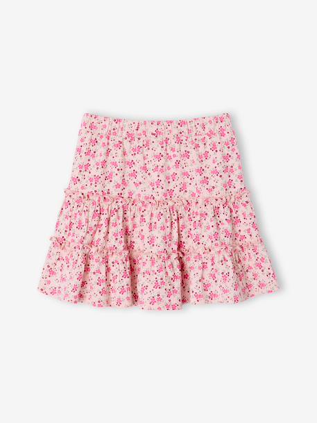 Girl's jersey skort ecru+pale pink - vertbaudet enfant 