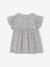 Blouse with Flower Motifs & Short Ruffled Sleeves for Girls chequered red+printed white - vertbaudet enfant 