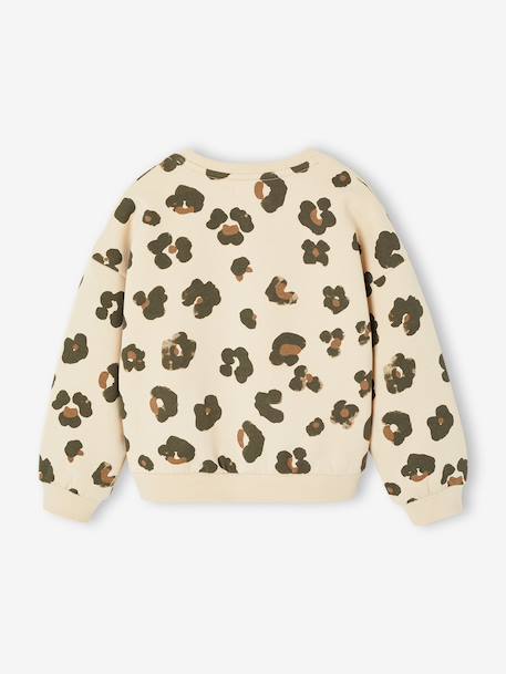 Sweatshirt with Fancy Motifs for Girls printed beige+printed white+rose+vanilla - vertbaudet enfant 