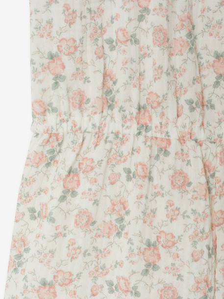 Combinaison pantalon fille à fleurs rose pâle - vertbaudet enfant 