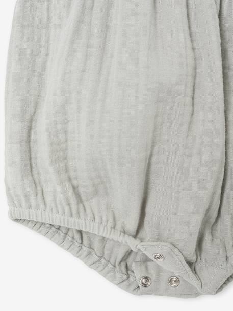 Cotton Gauze Romper for Girls sage green - vertbaudet enfant 