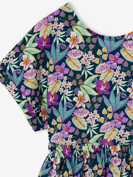 Floral Print Dress for Girls green - vertbaudet enfant 