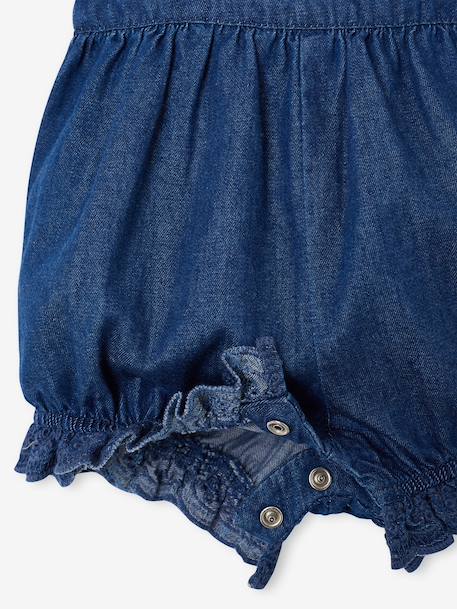 Barboteuse bébé fille en denim stone - vertbaudet enfant 