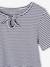Girl's fancy bow t-shirt striped blue+yellow - vertbaudet enfant 