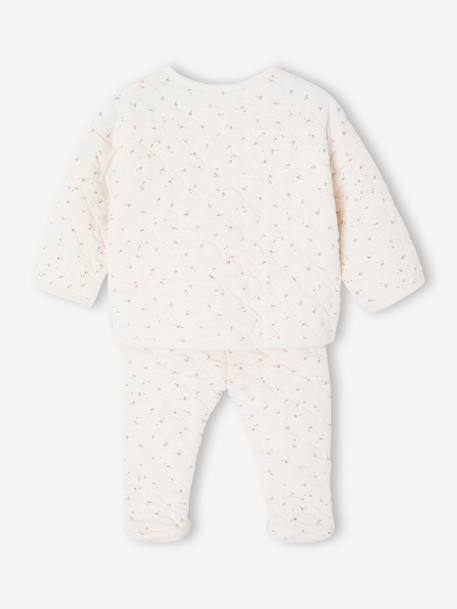 Quilted Set for Newborns aqua green+rose - vertbaudet enfant 