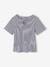 Girl's fancy bow t-shirt striped blue+yellow - vertbaudet enfant 