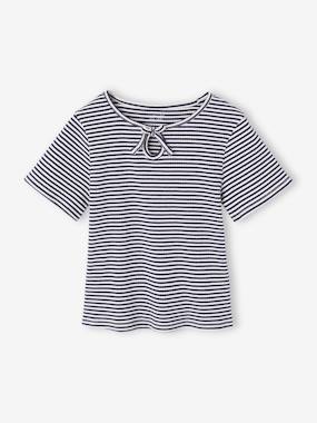 T shirt fille noeud fantaisie - vertbaudet enfant Fille-T shirt fille noeud fantaisie