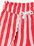 Girl's seersucker short striped red - vertbaudet enfant 
