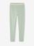 Leggings with Iridescent Waistband for Girls Black/Black+Dark Blue+marl grey+old rose+sage green - vertbaudet enfant 